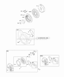 Blower HousingShrouds Flywheel Rewind Starter Diagram and Parts List for 121A12-0022-E1  Briggs and Stratton Engine